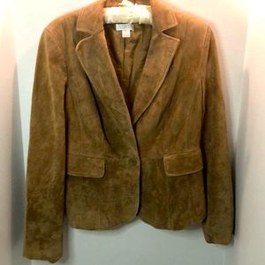 Ann Taylor Loft Suede Leather Brown Jacket Women’s Size 6